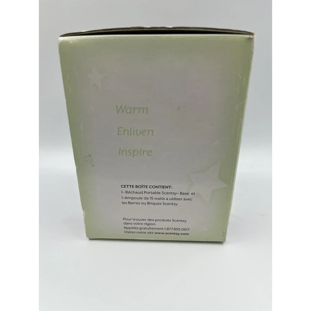 Scentsy Roma Red Ceramic Plug-In Wax Warmer Nightlight Round w/ Box Retired